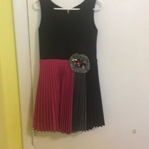 Black pink and gray dress